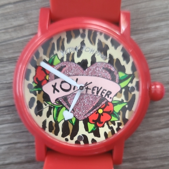 Betsey Johnson Accessories - Red Leopard Print Watch